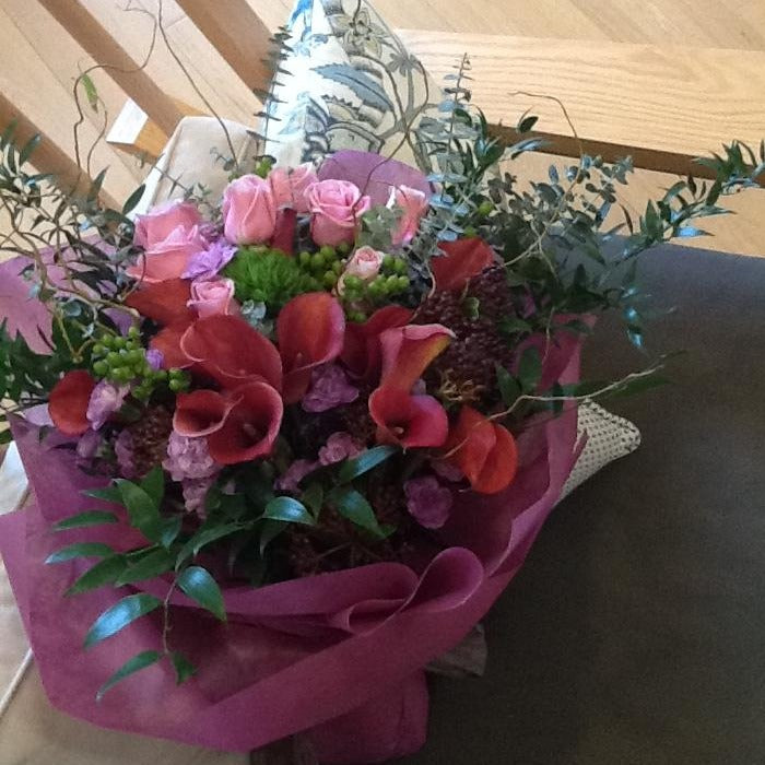 (BQ04) Floral Bouquet Calla Lily with Rose