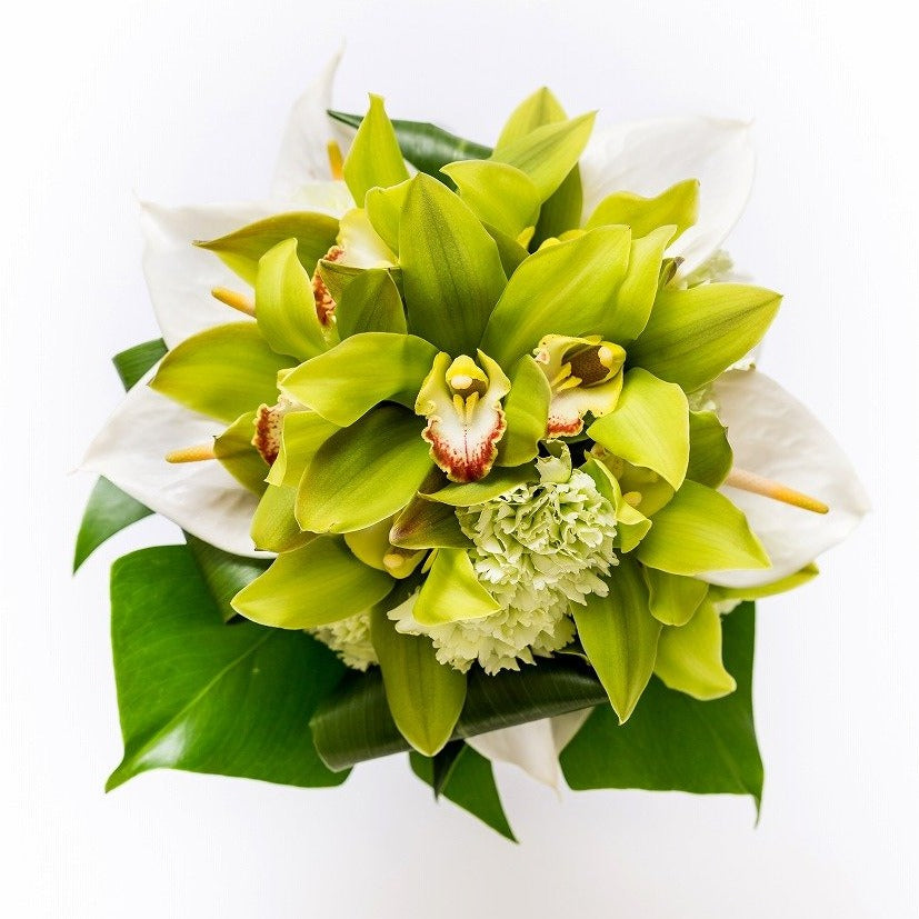 (WBQ17) Wedding Bouquet Elegance Green