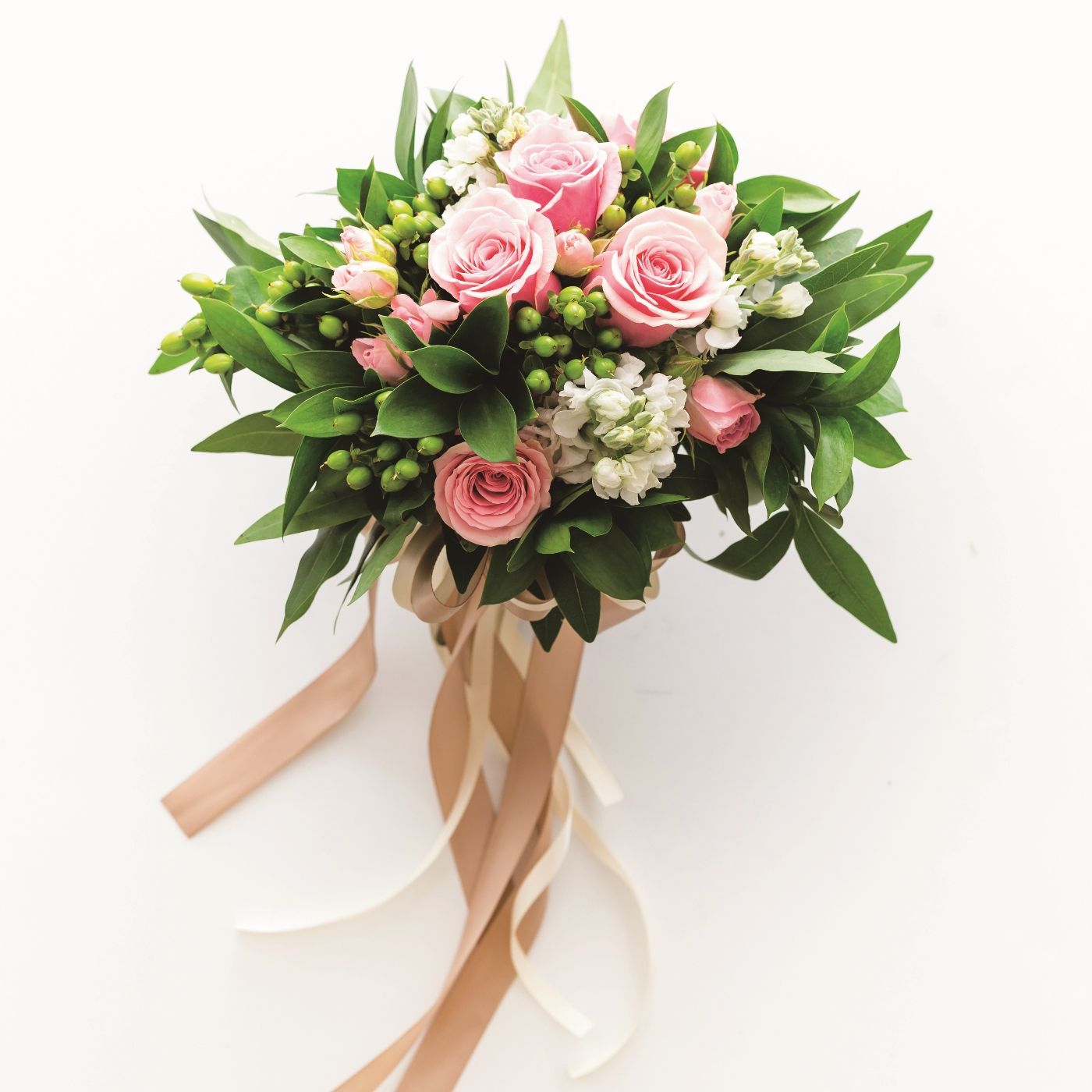 (WBQ08) Wedding Bouquet Rustic Green